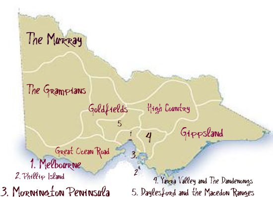 Victoria's Regions Map